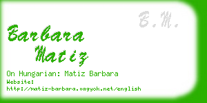 barbara matiz business card